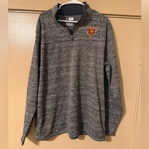 Chicago Bears Men’s XL Quarter Zip Fleece Pullover With Pockets